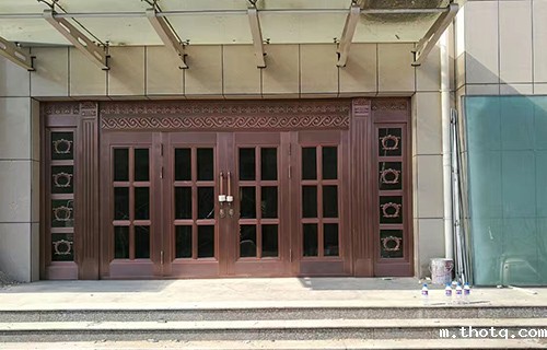 别墅铜门安装案例 淄博别墅铜门